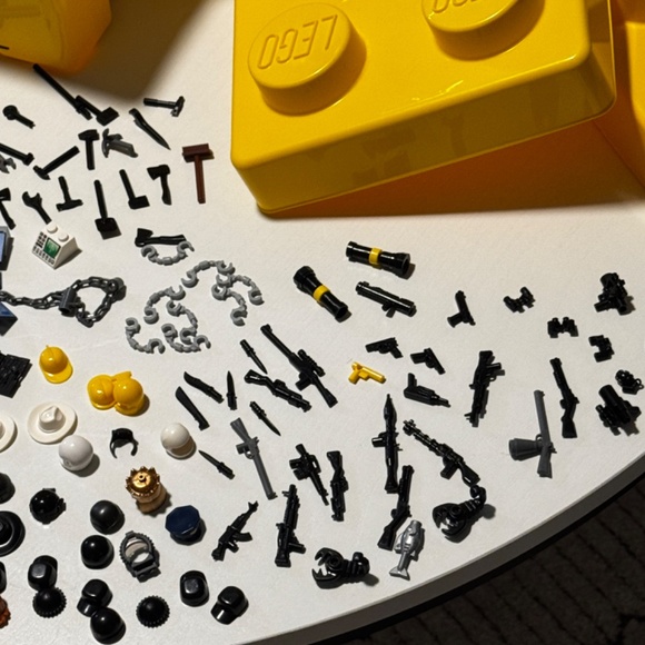 Lot of LEGO City Pieces Police, Fire & More Various Mini Figures w/Storage Boxes - Picture 13 of 16